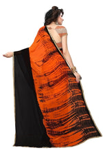Womens Festive Design Shiffone Silk Printed Saree With Blouse