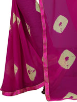 Womens Festive Design Shiffone Silk Printed Saree With Blouse