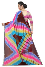 Womens Festive Design Shiffone Silk Printed Saree With Blouse