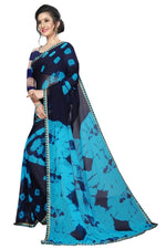 Womens Festive Design Shiffone Silk Printed Saree With Blouse