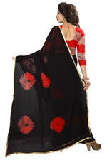 Womens Festive Design Shiffone Silk Printed Saree With Blouse