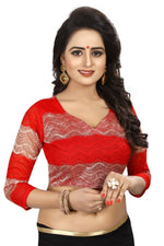 Womens Festive Design Shiffone Silk Printed Saree With Blouse