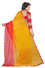 Womens Festive Design Shiffone Silk Printed Saree With Blouse
