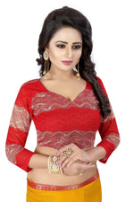 Womens Festive Design Shiffone Silk Printed Saree With Blouse