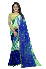 Womens Festive Design Shiffone Silk Printed Saree With Blouse