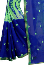 Womens Festive Design Shiffone Silk Printed Saree With Blouse