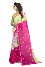 Womens Festive Design Shiffone Silk Printed Saree With Blouse