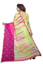 Womens Festive Design Shiffone Silk Printed Saree With Blouse