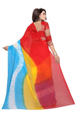 Womens Festive Design Shiffone Silk Printed Saree With Blouse