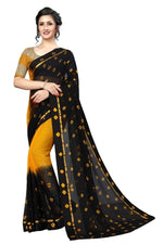 Womens Festive Design Shiffone Silk Printed Saree With Blouse