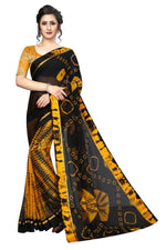 Womens Festive Design Shiffone Silk Printed Saree With Blouse