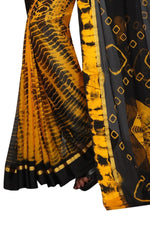 Womens Festive Design Shiffone Silk Printed Saree With Blouse