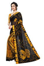 Womens Festive Design Shiffone Silk Printed Saree With Blouse