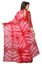 Womens Festive Design Shiffone Silk Printed Saree With Blouse