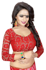 Womens Festive Design Shiffone Silk Printed Saree With Blouse