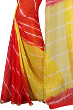 Womens Festive Design Shiffone Silk Printed Saree With Blouse