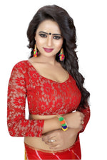 Womens Festive Design Shiffone Silk Printed Saree With Blouse