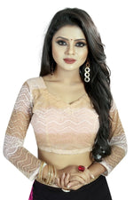 Womens Festive Design Shiffone Silk Printed Saree With Blouse