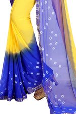 Womens Festive Design Shiffone Silk Printed Saree With Blouse