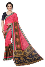 Women's Georgett Silk Printed Saree With Blouse