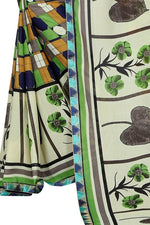 Women's Georgett Silk Printed Saree With Blouse