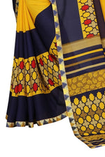 Women's Georgett Silk Printed Saree With Blouse
