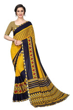 Women's Georgett Silk Printed Saree With Blouse