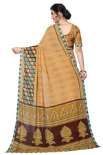 Womens Georgett Silk Printed Saree With Blouse