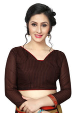 Womens Georgett Silk Printed Saree With Blouse