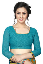 Womens Georgett Silk Printed Saree With Blouse
