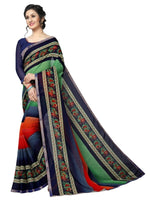 Womens Georgett Silk Printed Saree With Blouse