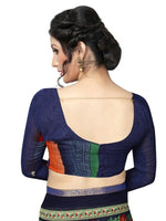 Womens Georgett Silk Printed Saree With Blouse