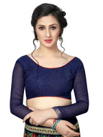Womens Georgett Silk Printed Saree With Blouse