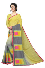 Women's Georgett Silk Printed Saree With Blouse