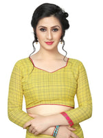 Women's Georgett Silk Printed Saree With Blouse
