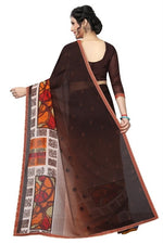 Women's Georgett Silk Printed Saree With Blouse
