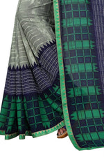 Womens Georgett Silk Printed Saree With Blouse