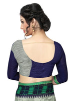 Womens Georgett Silk Printed Saree With Blouse