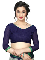 Womens Georgett Silk Printed Saree With Blouse