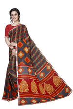 Women's Georgett Silk Printed Saree With Blouse
