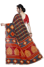 Womens Georgett Silk Printed Saree With Blouse