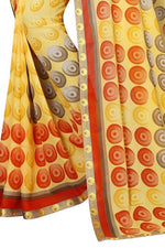 Women's Georgett Silk Printed Saree With Blouse