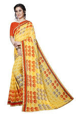 Women's Georgett Silk Printed Saree With Blouse