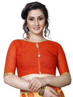Women's Georgett Silk Printed Saree With Blouse