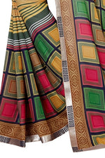 Women's Georgett Silk Printed Saree With Blouse