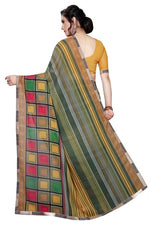 Womens Georgett Silk Printed Saree With Blouse