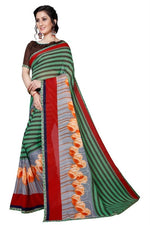 Womens Georgette Silk Printed Saree With Blouse