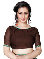 Womens Georgette Silk Printed Saree With Blouse