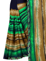 Womens Georgette Silk Printed Saree With Blouse