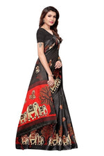 Women's Khadi Kalamkari Printed Saree With Blouse